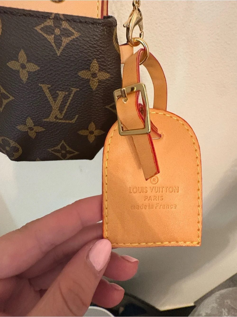 Louis Vuitton Monogram Mini Chain Pouch in Brown and Tan
